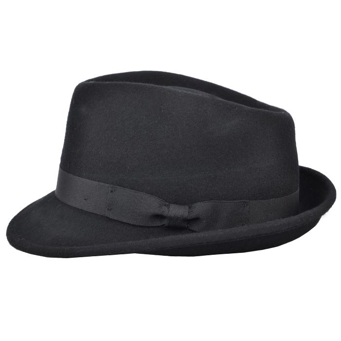 Black Trilby Hat
