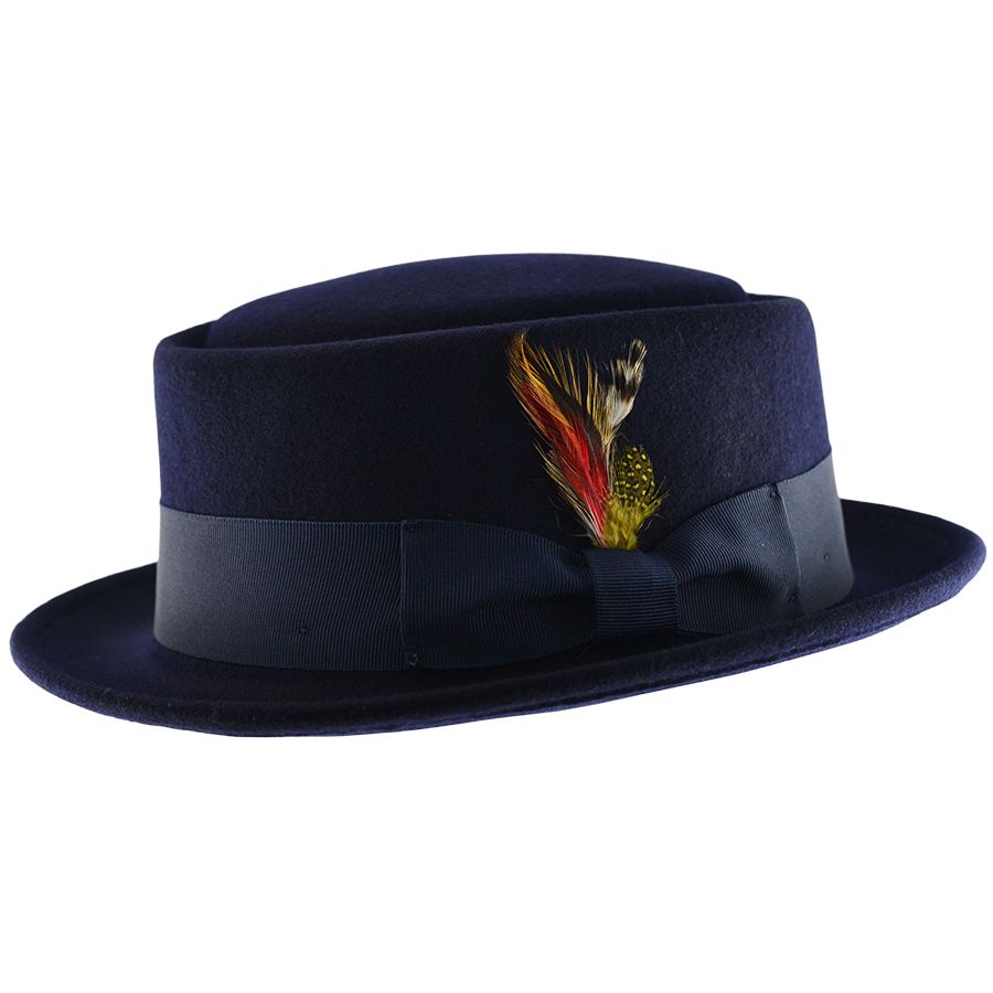 Navy Pork Pie Classic Hat