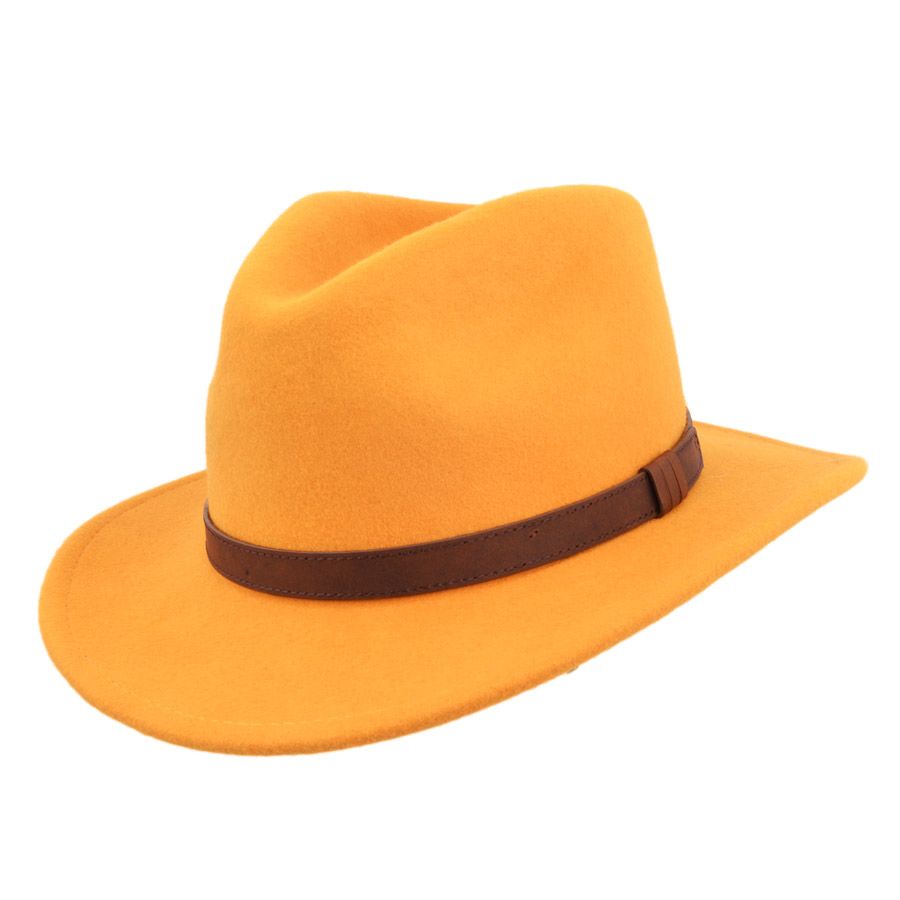 Mustard Fedora Hat