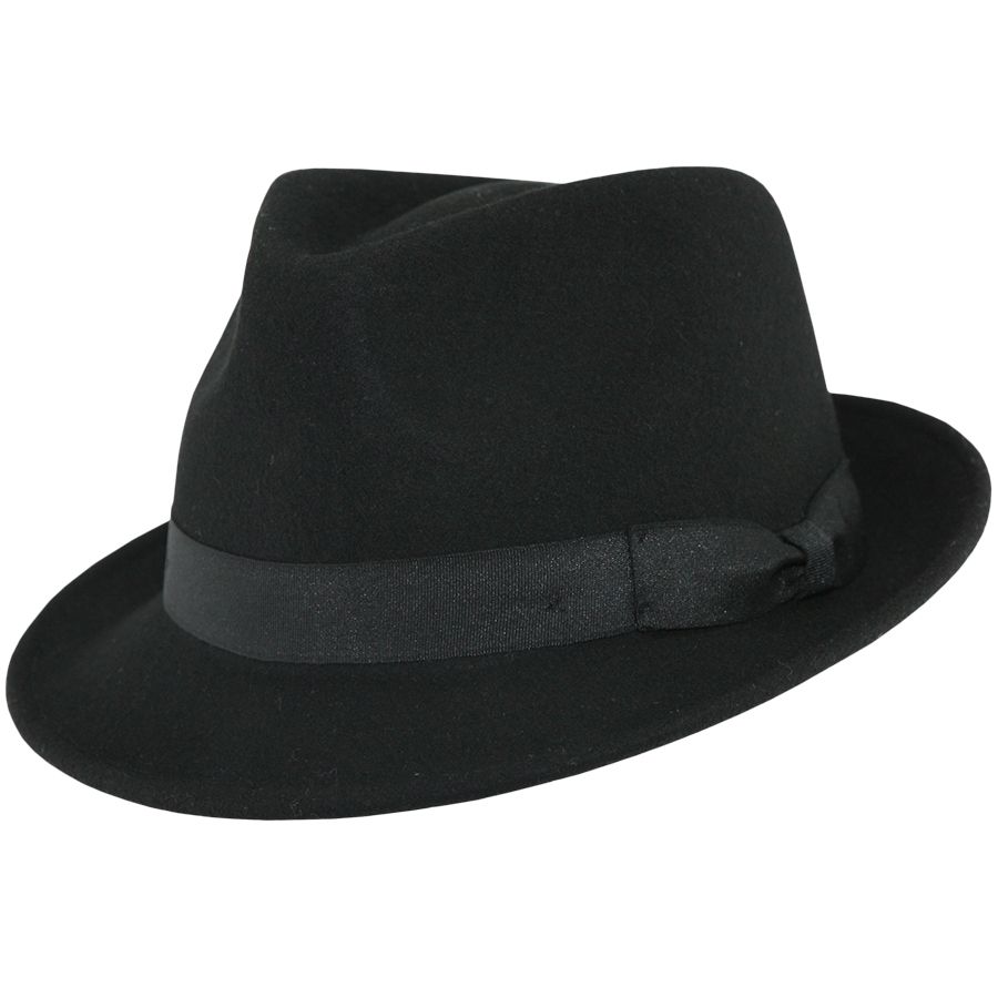 Black Trilby Hat