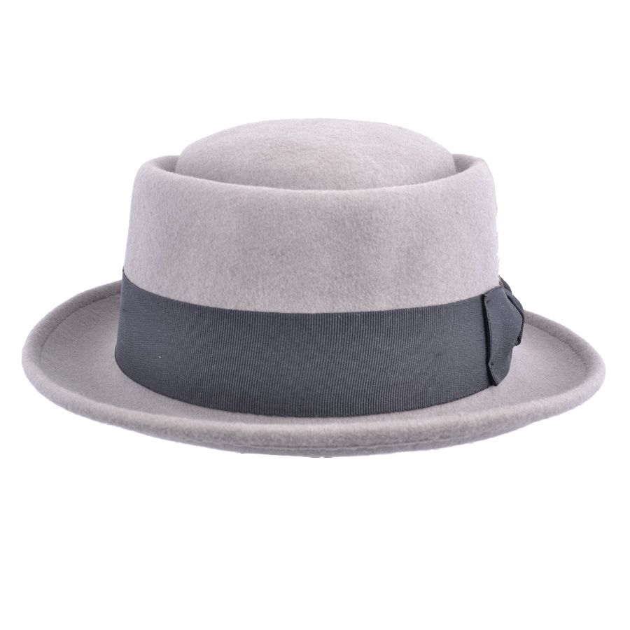Grey Pork Pie Classic Hat