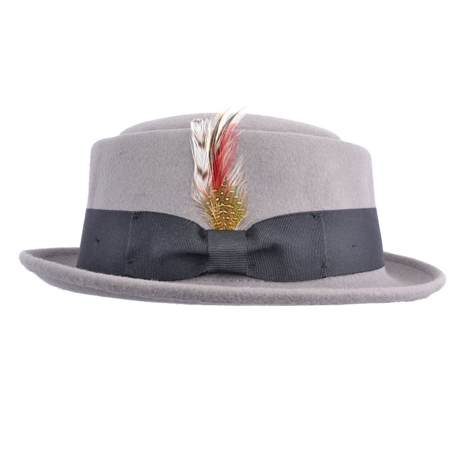Grey Pork Pie Classic Hat