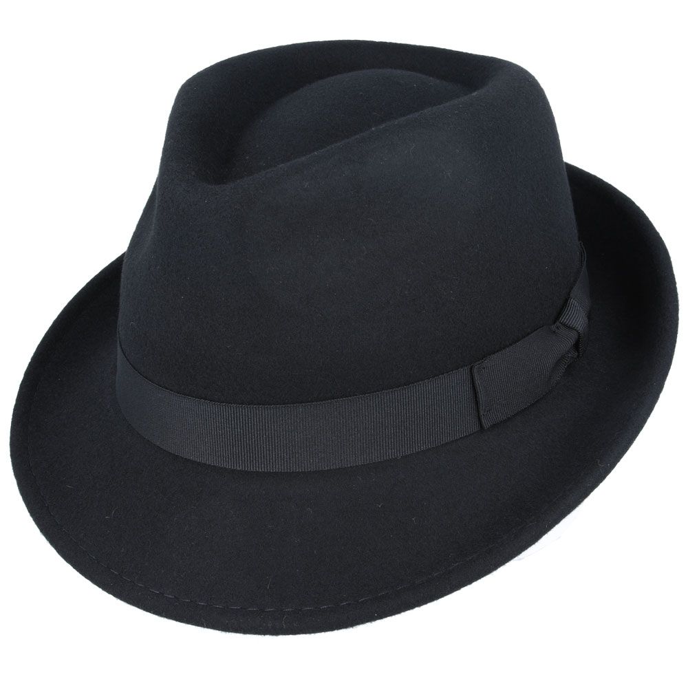 Black Trilby Hat