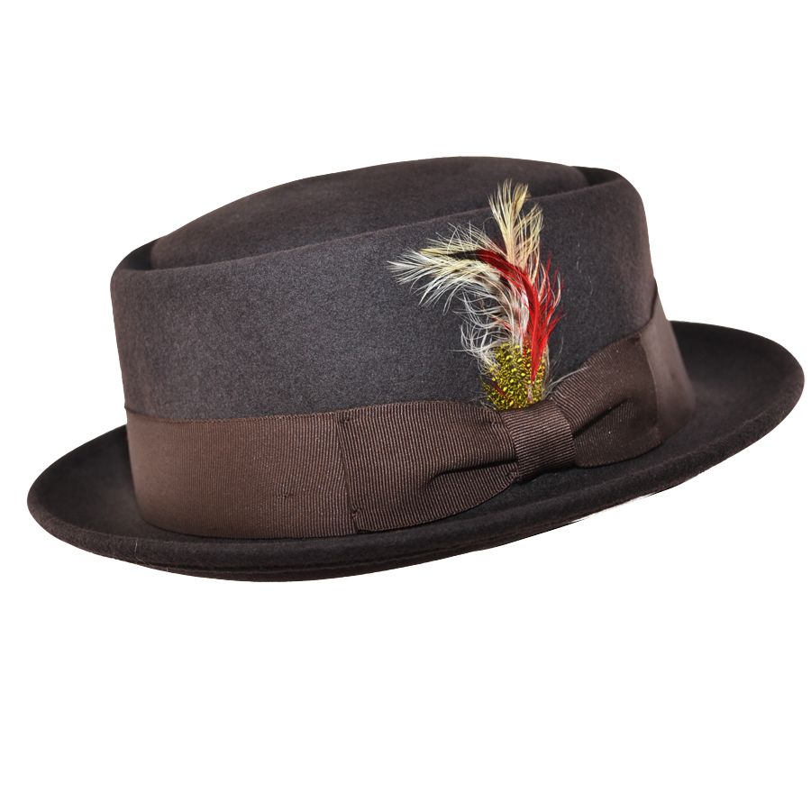 Brown Pork Pie Classic Hat